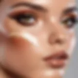 Close-up of a flawless complexion with foundation applied smoothly.