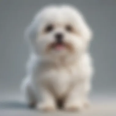 Adorable Maltese dog with silky white hypoallergenic fur