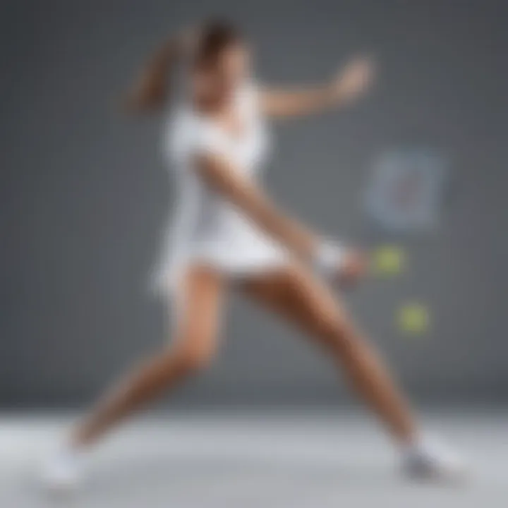 Tennis player perfecting the backhand shot with finesse