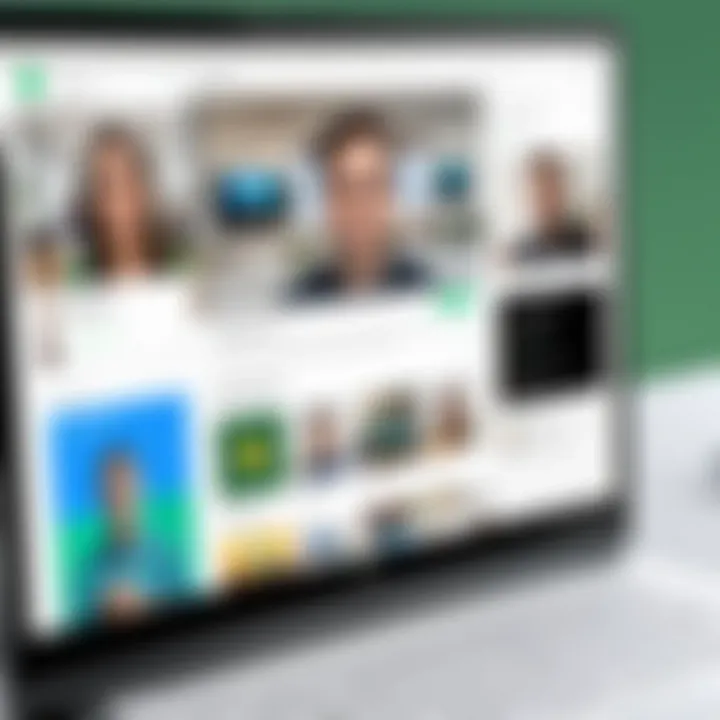 User interface of Google Hangouts showcasing features