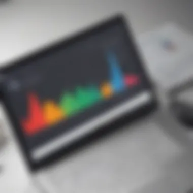 Illustration of Excel interface with data analysis charts