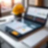 A visual representation of ClickUp's dashboard for project management in construction.