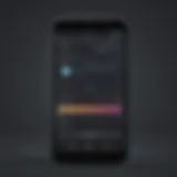 Smartphone with ringtone settings icon