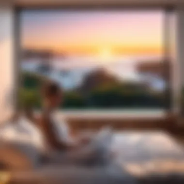 Embracing tranquility in your wake-up routine A serene meditation space at dawn