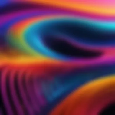 Colorful sound waves symbolizing ringtone selection