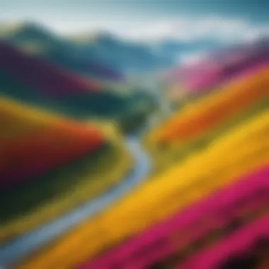 Elegant Text Overlay Techniques Elegant text overlay on a vivid landscape image