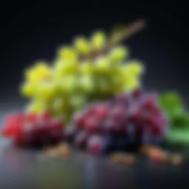 Healthy lifestyle representation with grapes as a key dietary element