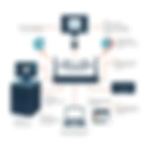 Diagram illustrating Cisco router core functionalities