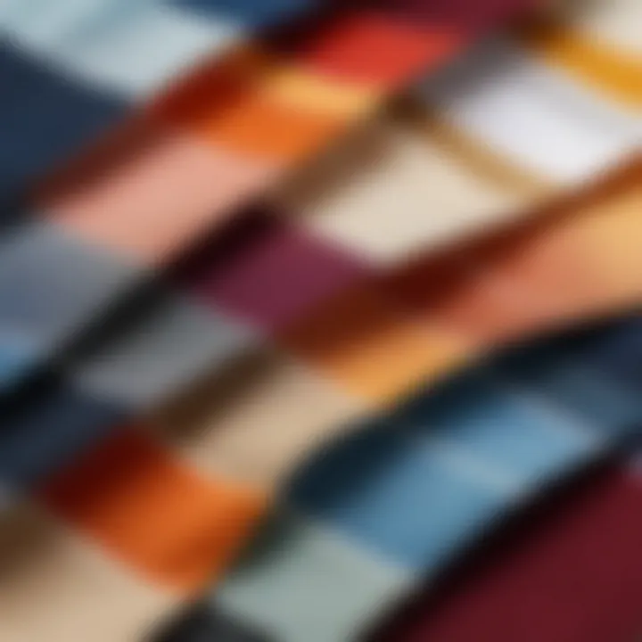 Close-up of quality fabric swatches representing classic style.