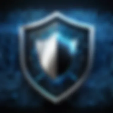 Protection Shield Against Cyber Threats A shield symbolizing protection against cyber threats