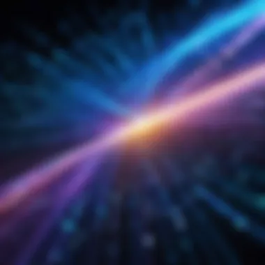 Data Transmission Through Fibre Optics Illustration of data transmission through fibre optics