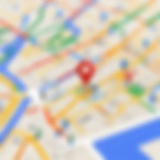 Interface showcasing Google Maps API integration