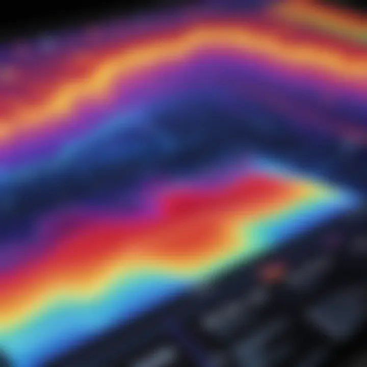 Interpretation of a heat map in real-time data analysis