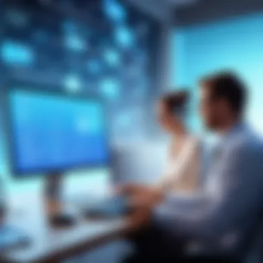 Boosting Communication and Collaboration with Intranet Illustration depicting enhanced communication and collaboration through intranet