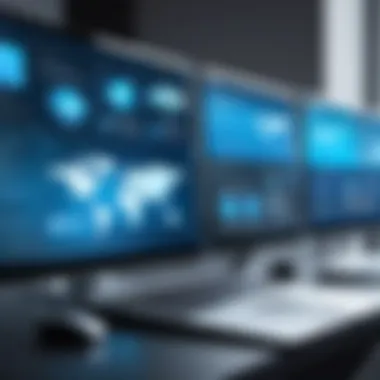 Future Trends in Intranet Technology Futuristic concept of intranet evolution and technology trends