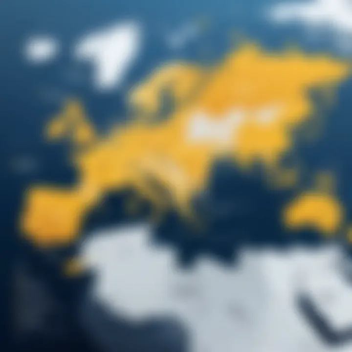 Map highlighting geographic salary variations for SAP FICO roles