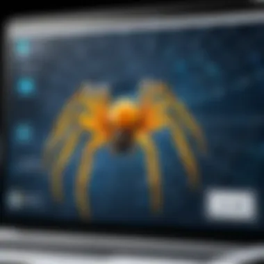 The Mechanism of Spider Crawling A diagram illustrating the process of spider crawling on a website