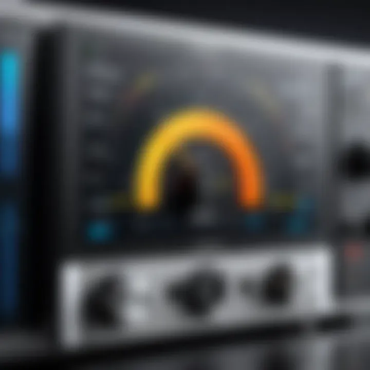 Diagram of audio equipment measuring loudness levels