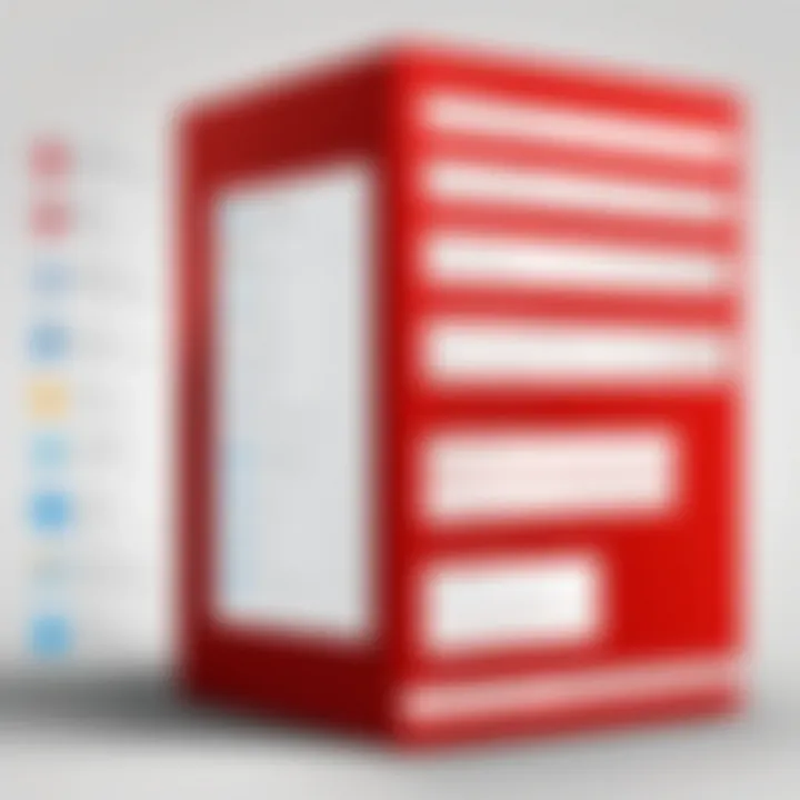 Visual representation of Microsoft Access interface showcasing database features