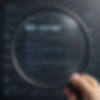 Unveiling Security Risks Magnifying glass focusing on security vulnerabilities