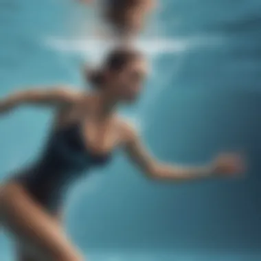 Fluidity in Motion Swimmer gliding gracefully through water