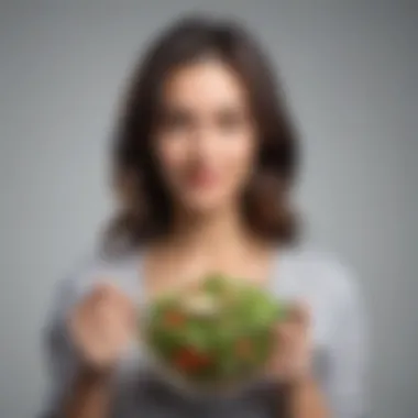 Woman holding a bowl of mixed salad with vinegar dressing