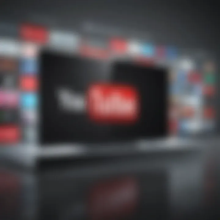 YouTube logo on TV screen